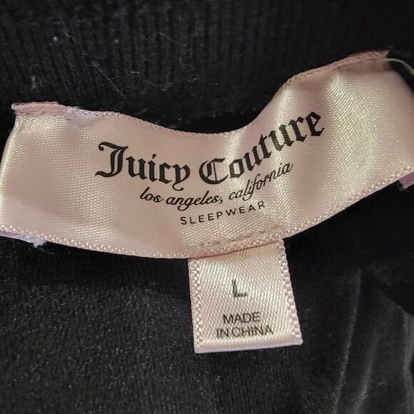 Juicy Couture Velour Rhinestone Wide Leg Pants Size Large - Picture 6 of 7